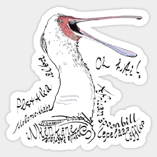 African spoonbill, Lepelaar Sticker
